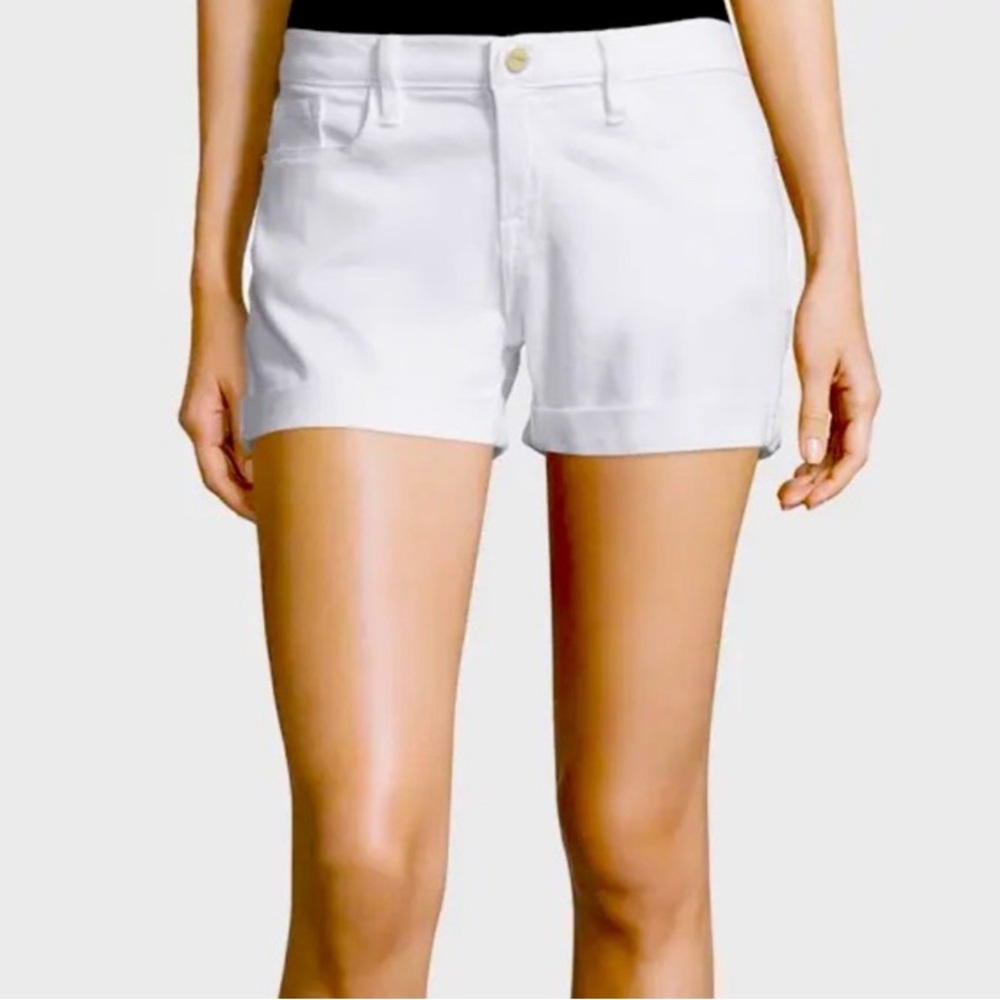 FRAME Denim Le Cutoff Shorts in White